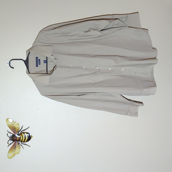 Preswick and Moore tan dress shirt, 2XL - Picture 1 of 5